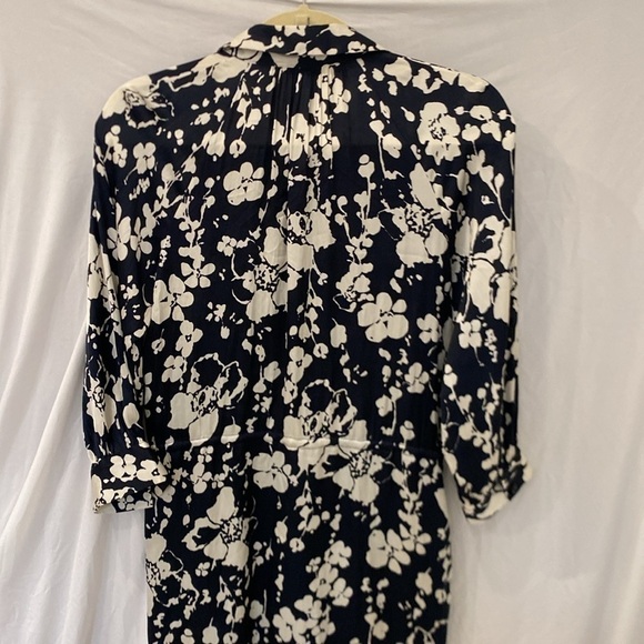 JOIE BLACK WHITE EMMALYN BUTTON DOWN MIDI SHIRTDRESS XXS - Picture 7 of 8